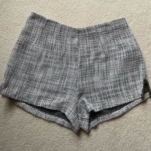 Tweed high rise booty shorts
